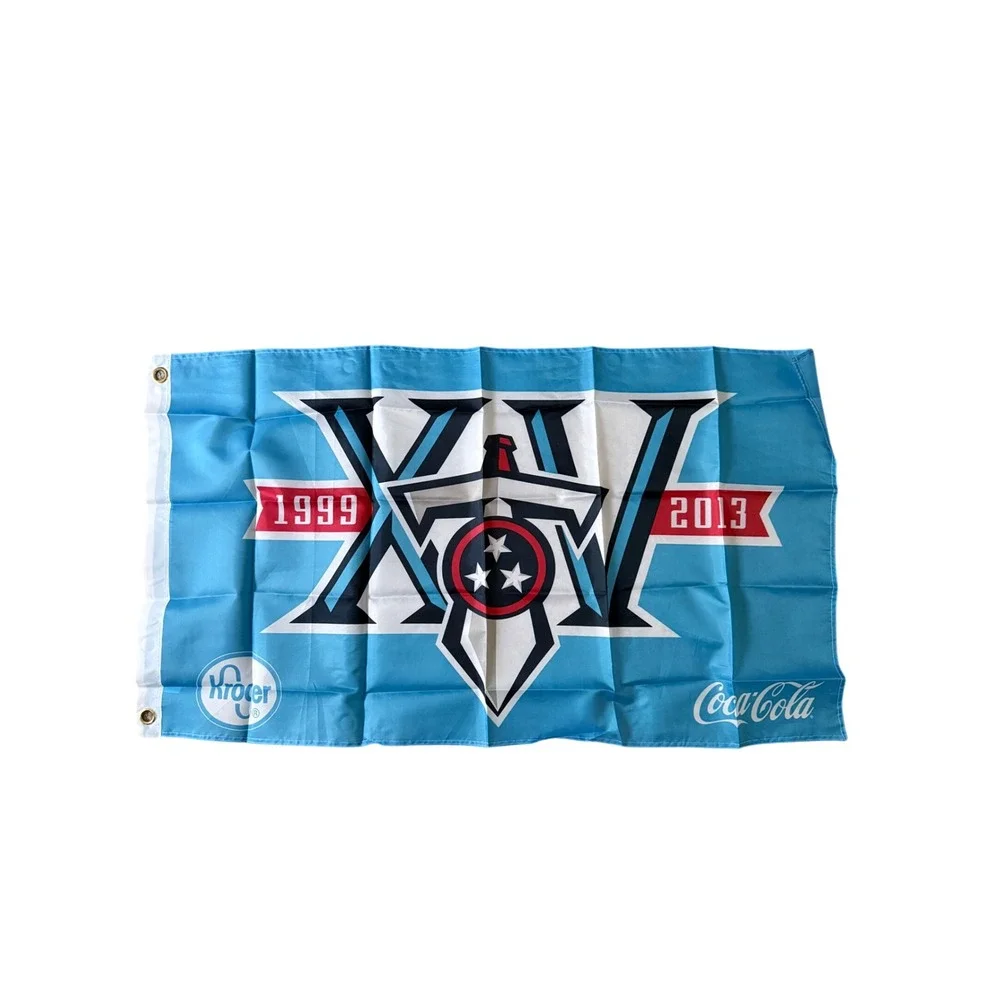 Tennessee Titans Flag NFL 24x42 Blue 1999-2013 Coca-Cola Kroger Banner